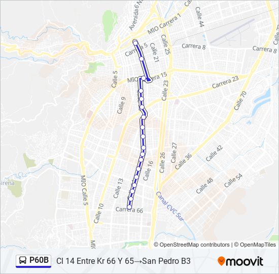 P60B bus Line Map