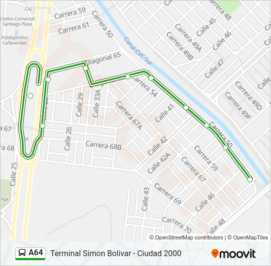 A64 Bus Line Map