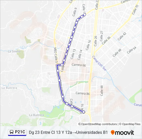 P21C Bus Line Map