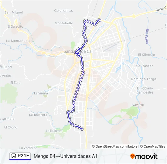 P21E Bus Line Map