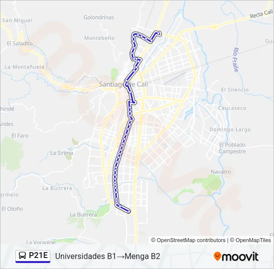 P21E Bus Line Map