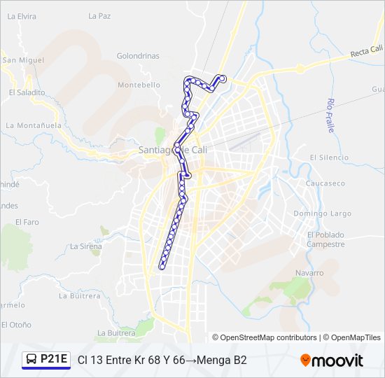 P21E Bus Line Map