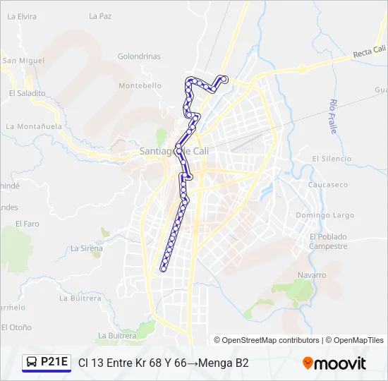 P21E Bus Line Map