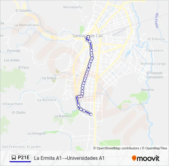 P21E Bus Line Map