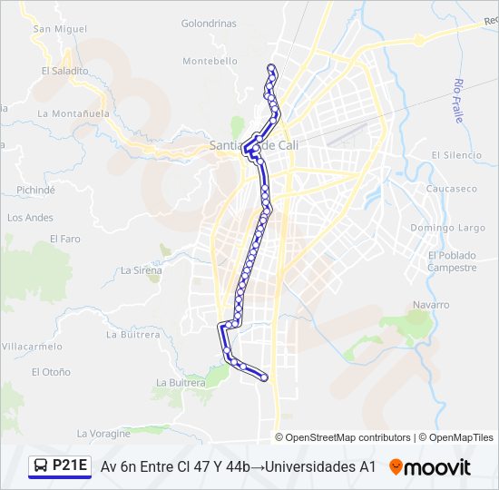 P21E Bus Line Map