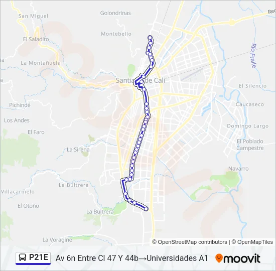 P21E Bus Line Map