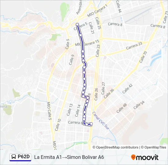 P62D Bus Line Map