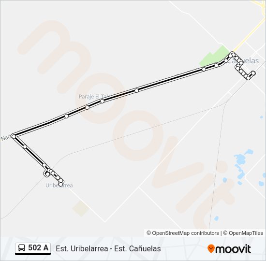 502 A Colectivo Line Map