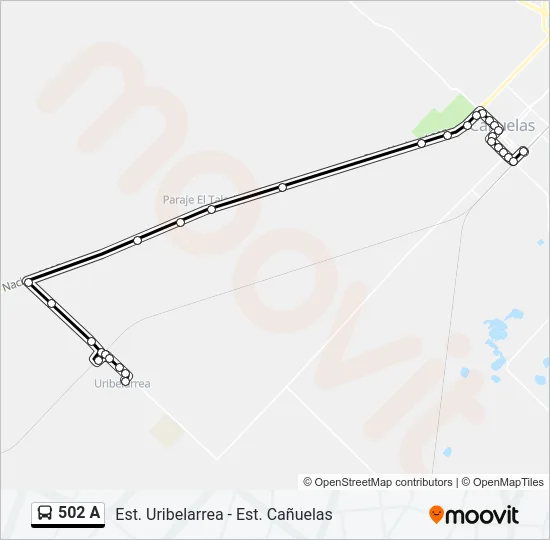 502 A Colectivo Line Map