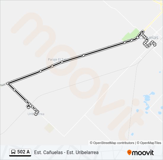 502 A Colectivo Line Map