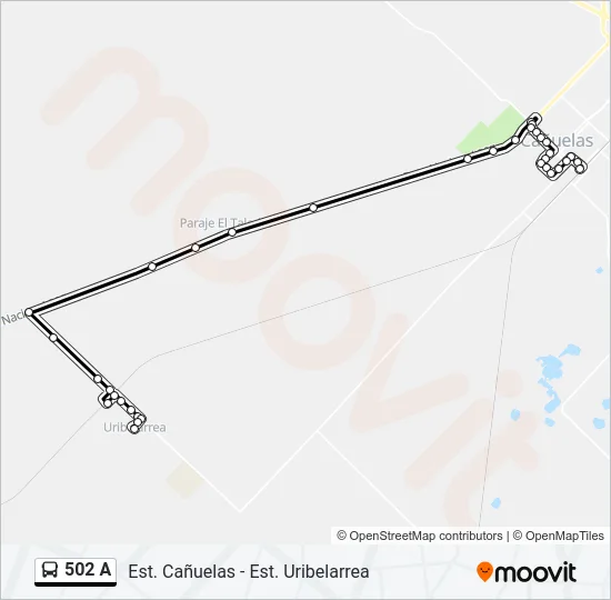 502 A Colectivo Line Map