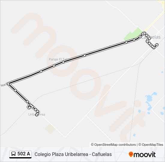 502 A Colectivo Line Map