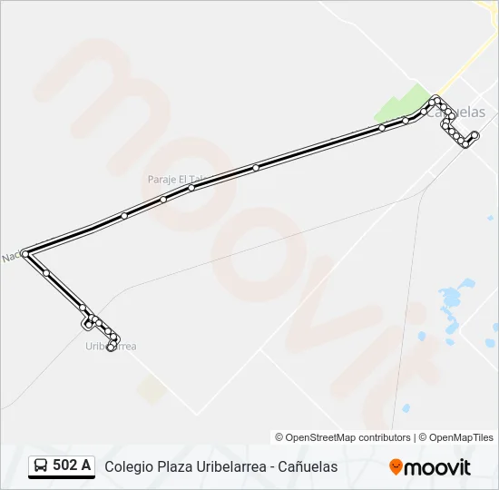 502 A Colectivo Line Map