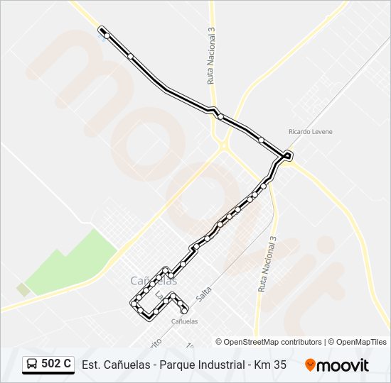 502 C Colectivo Line Map
