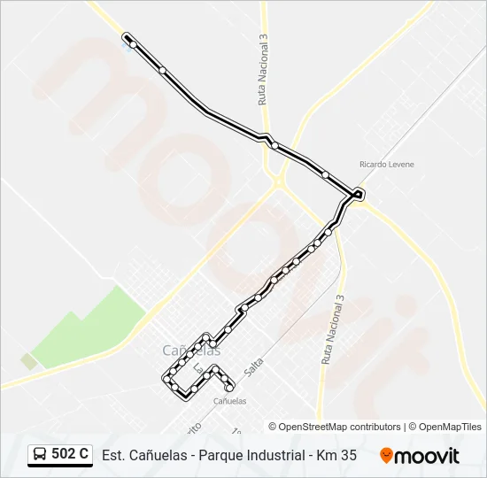 Mapa de 502 C de Colectivo