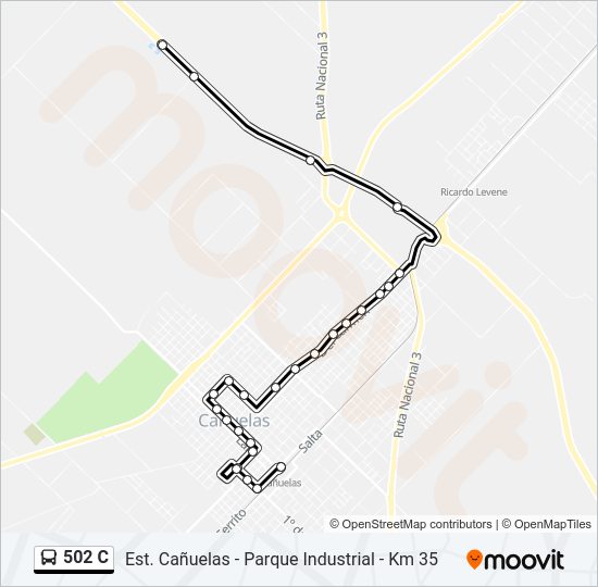 502 C Colectivo Line Map