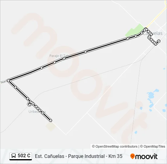 502 C Colectivo Line Map