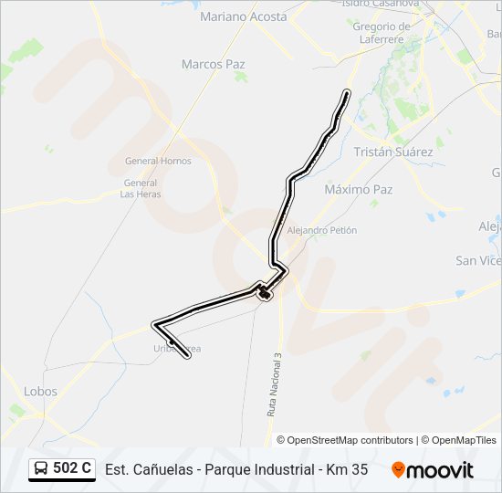 Mapa de 502 C de Colectivo