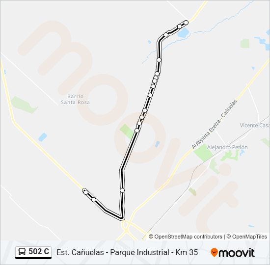 502 C Colectivo Line Map