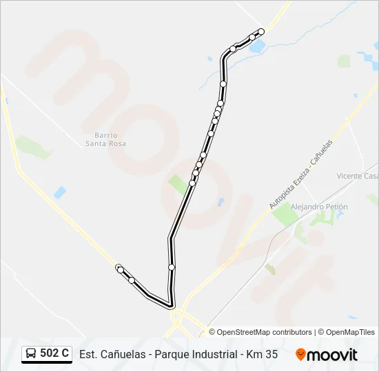 502 C Colectivo Line Map