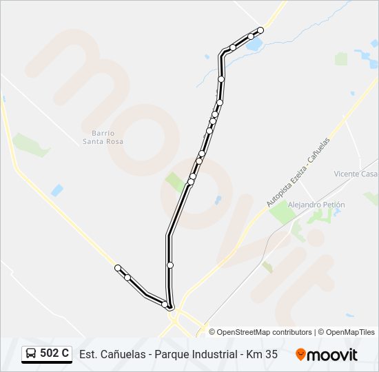 502 C Colectivo Line Map