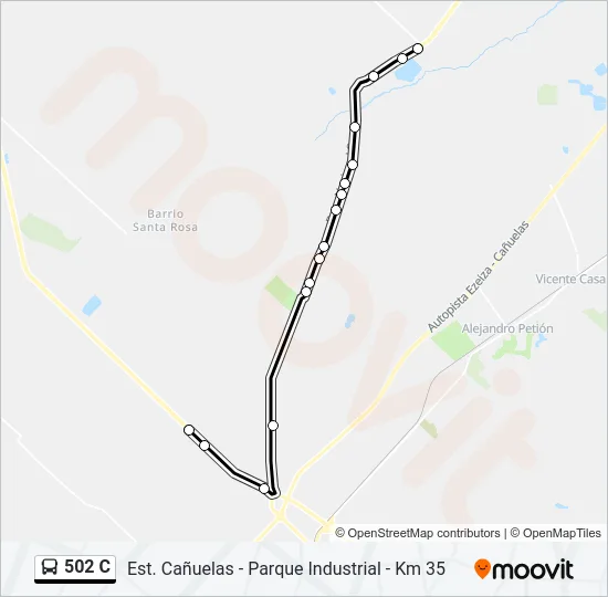 502 C Colectivo Line Map