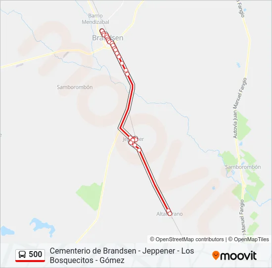 500 Colectivo Line Map