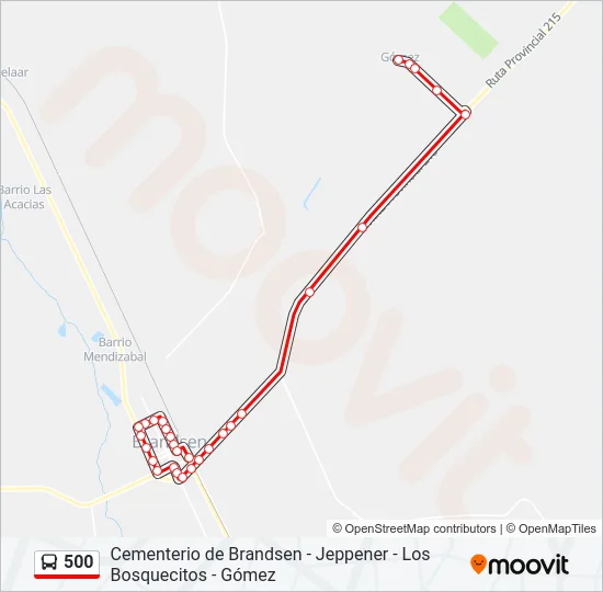 500 Colectivo Line Map