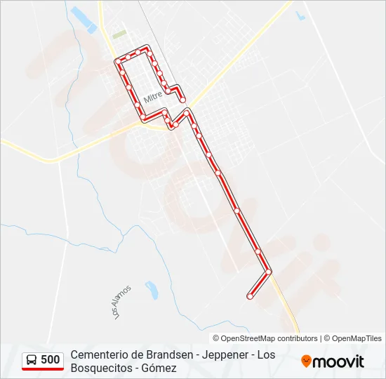 500 Colectivo Line Map