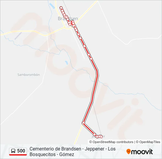 500 Colectivo Line Map