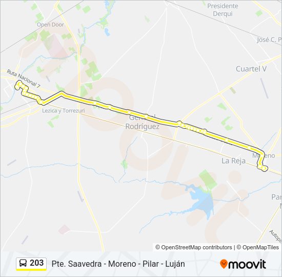 Mapa de 203 de Colectivo