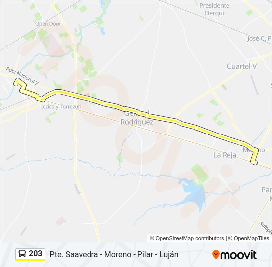 Mapa de 203 de Colectivo