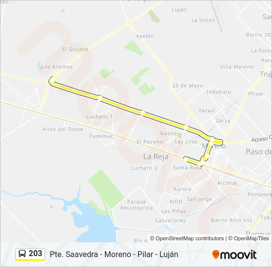 203 Colectivo Line Map