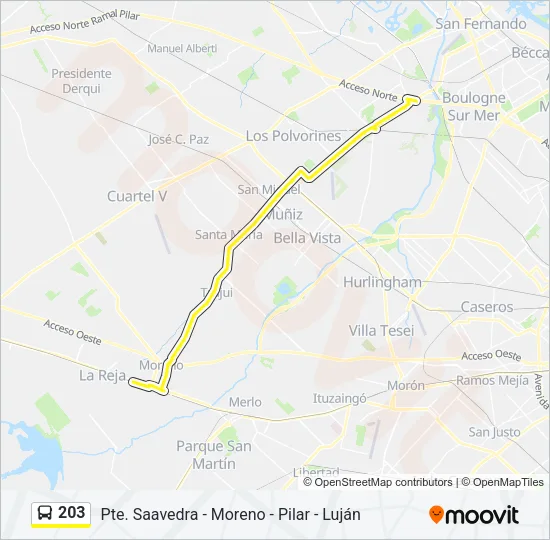 203 Colectivo Line Map