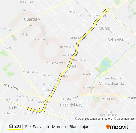 203 Colectivo Line Map