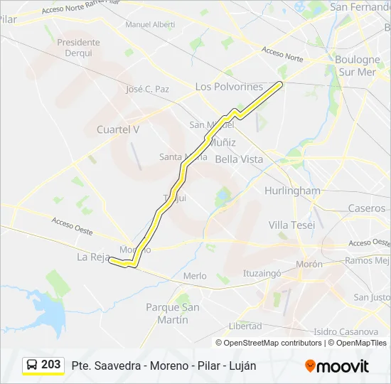 203 Colectivo Line Map