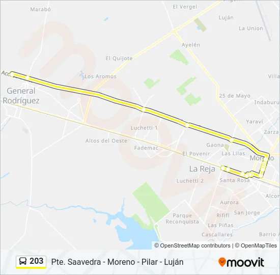 203 Colectivo Line Map