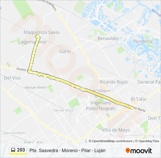 203 Colectivo Line Map