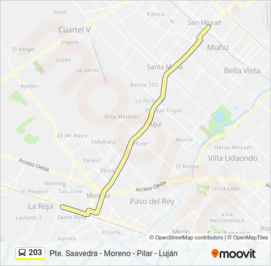 203 Colectivo Line Map