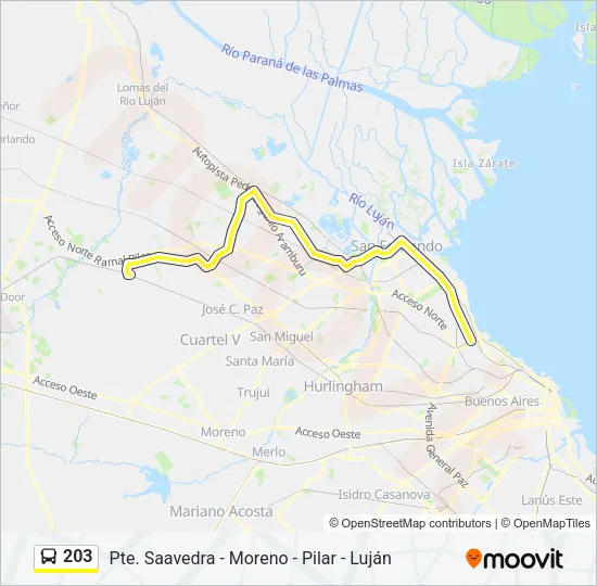 203 Colectivo Line Map