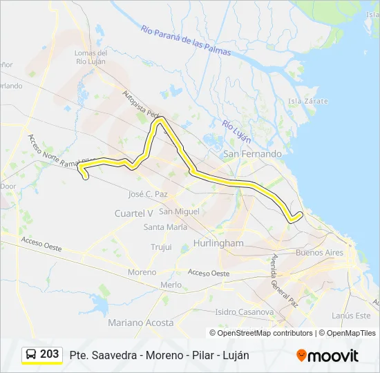 203 Colectivo Line Map