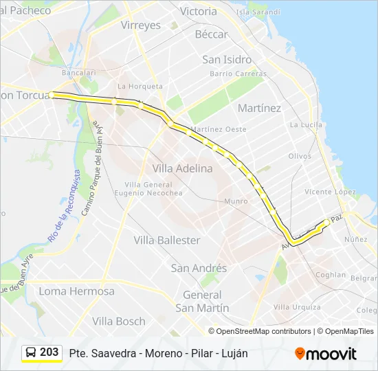 203 Colectivo Line Map