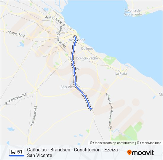 Mapa de 51 de Colectivo