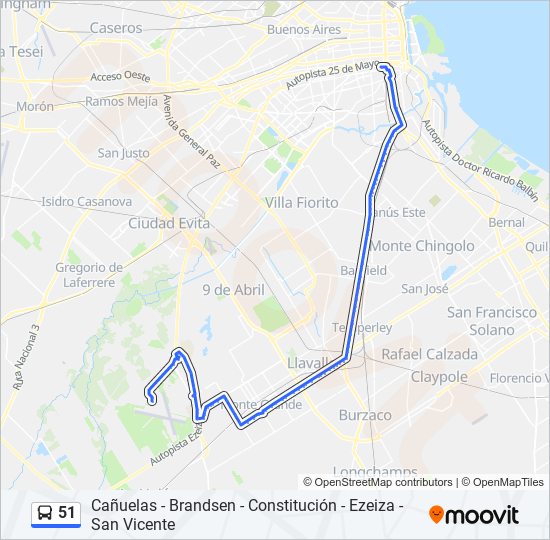 Mapa de 51 de Colectivo