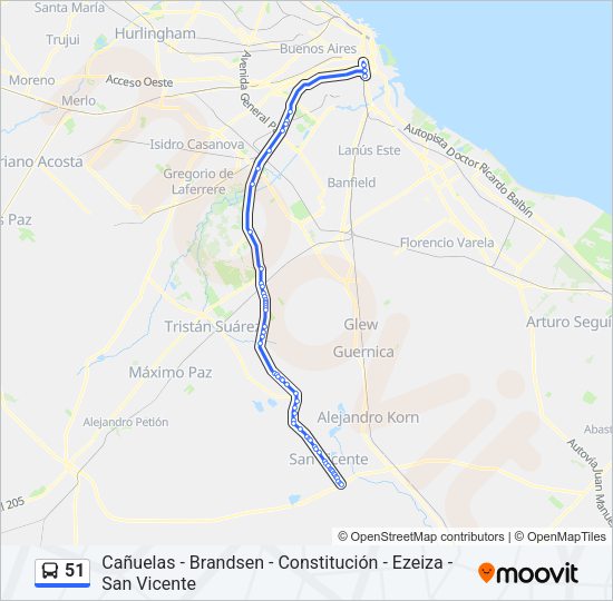 Mapa de 51 de Colectivo