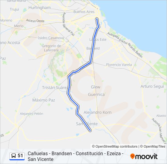 Mapa de 51 de Colectivo