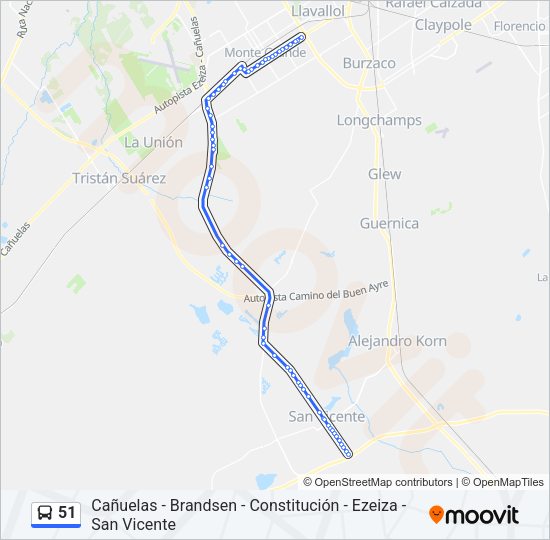 Mapa de 51 de Colectivo