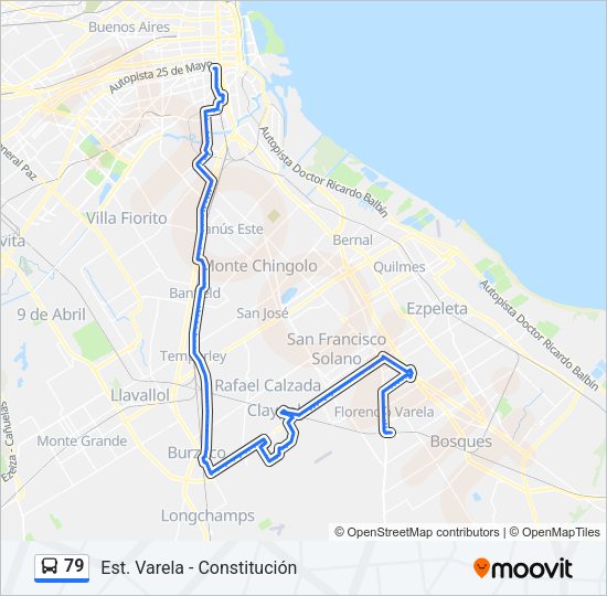 79 Colectivo Line Map