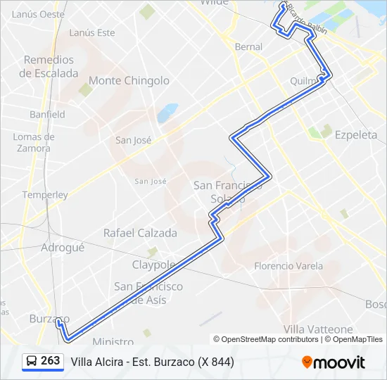 263 Colectivo Line Map
