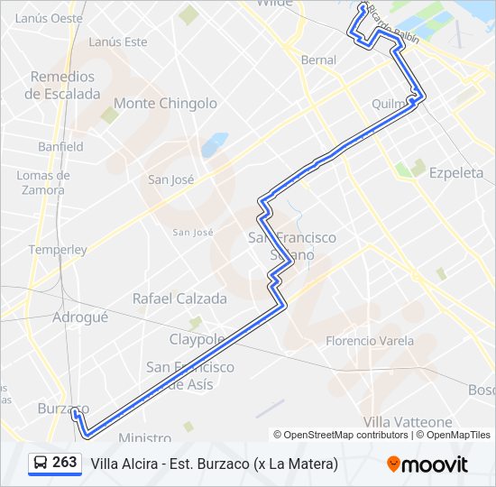 263 Colectivo Line Map
